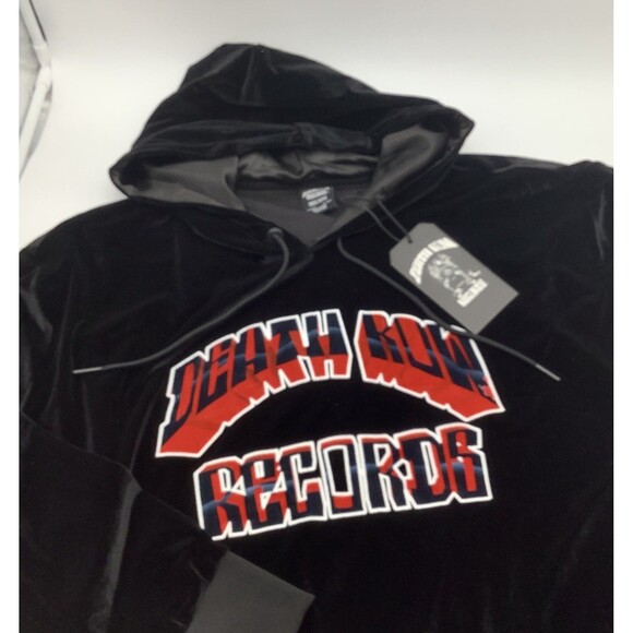 Death Row Records Mens 3D Core Velvet Velour Hoodie Black Size 4XL NWT - Picture 1 of 7